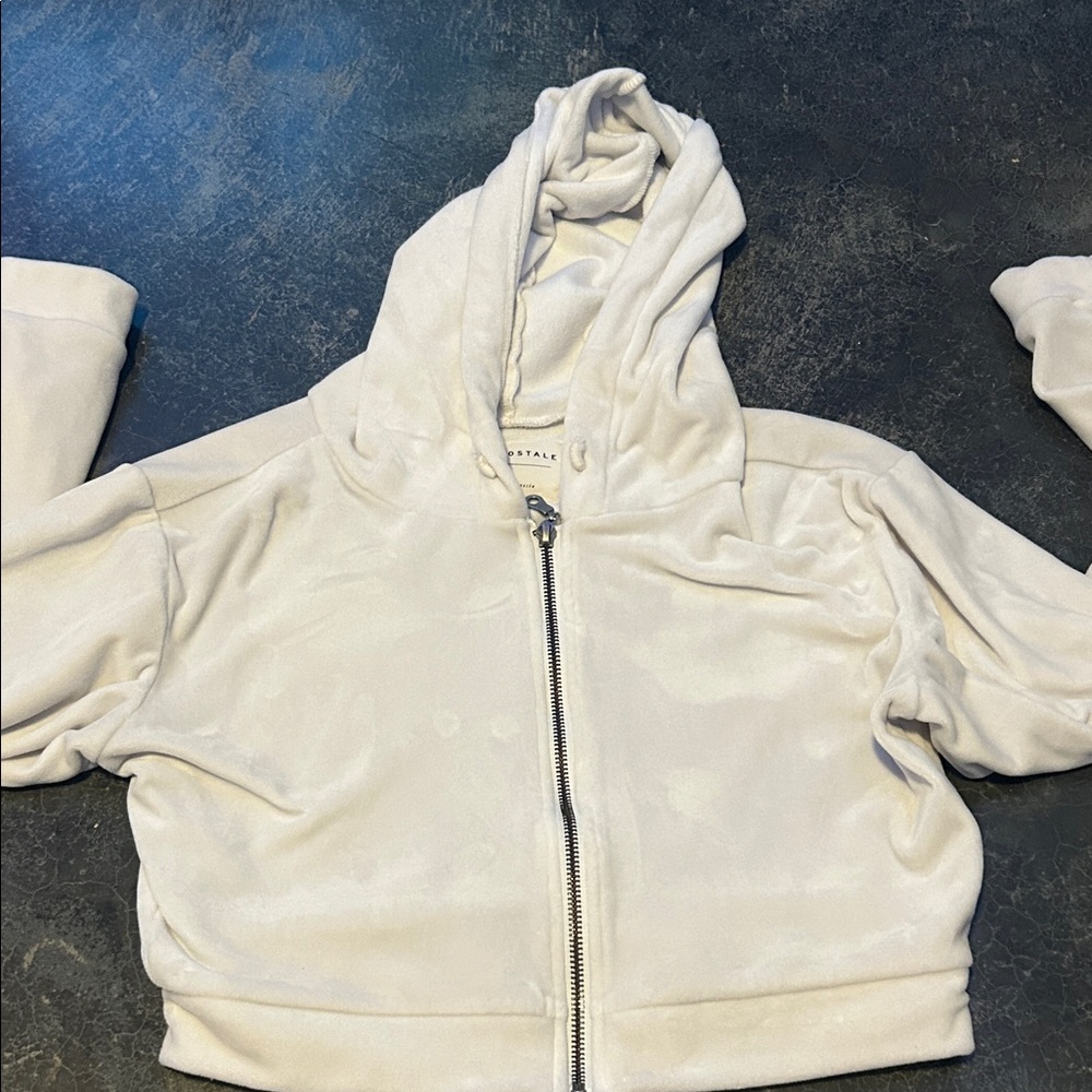 Aeropostale Off-White Fleece Hoodie